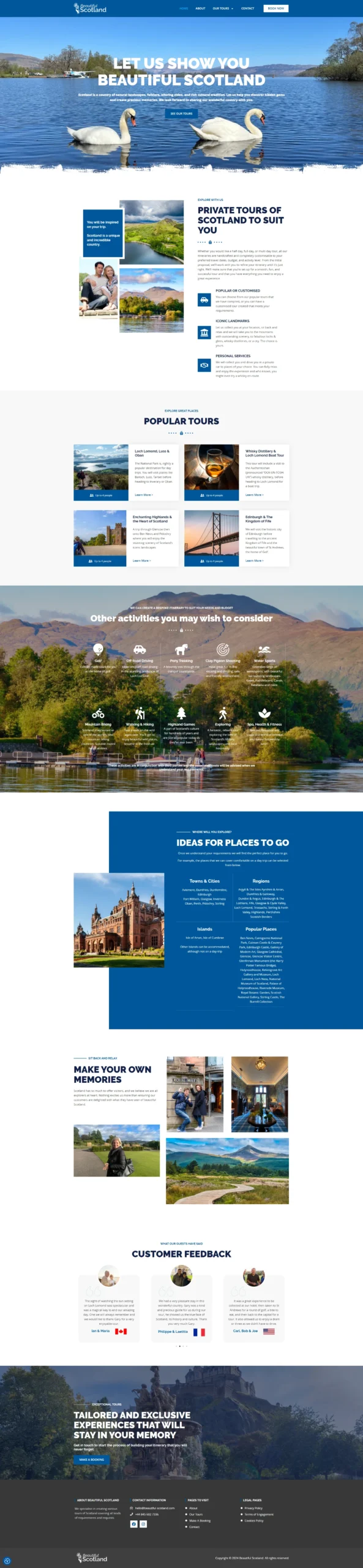 Beautiful Scotland Full HomePage Screenshot